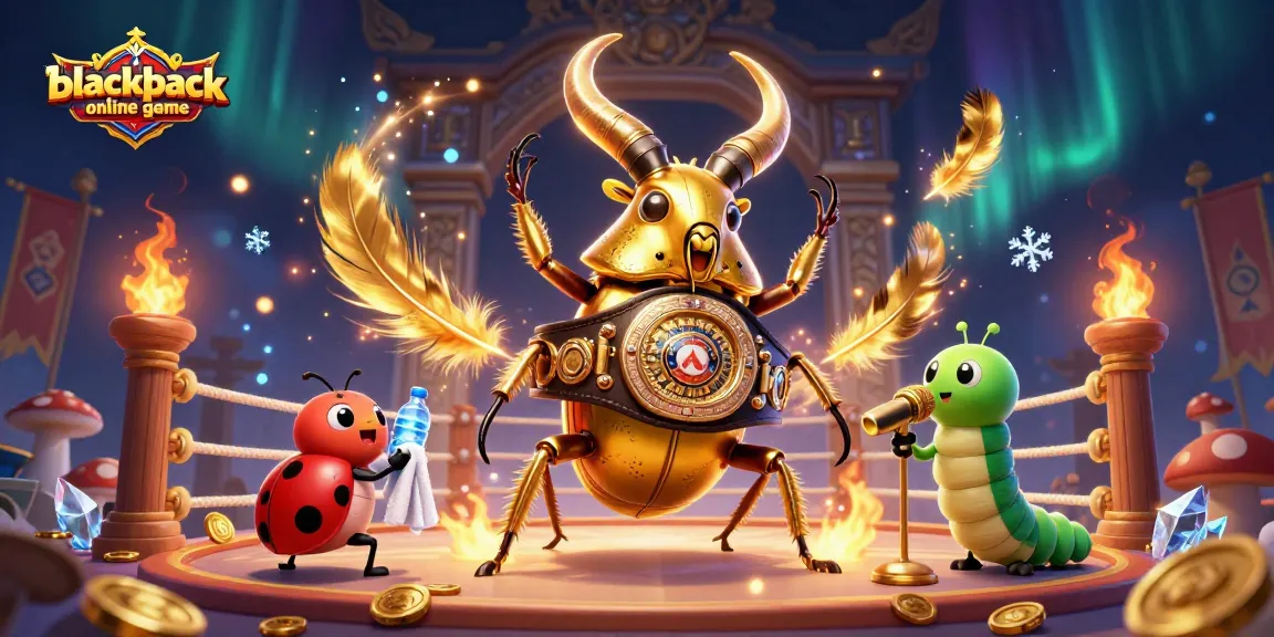 Engage with the blackjack online game in a vibrant 3D illustration featuring dynamic characters.