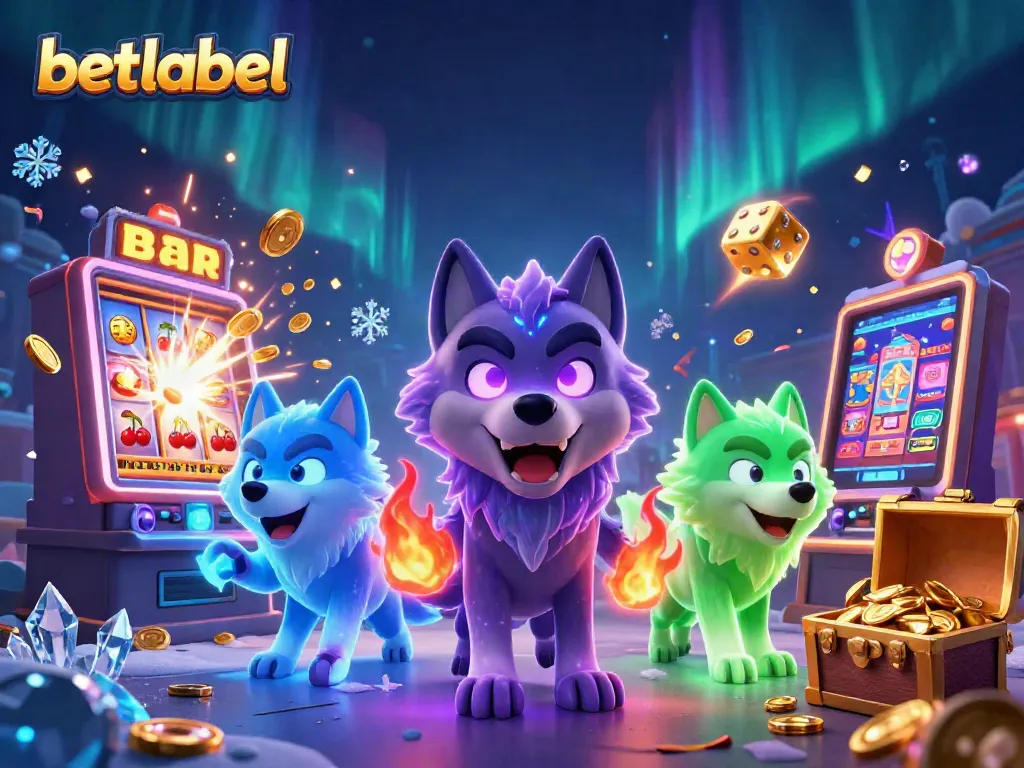 Experience the thrill of betlabel as the wolf pack leads a jackpot adventure with vivid casino elements.
