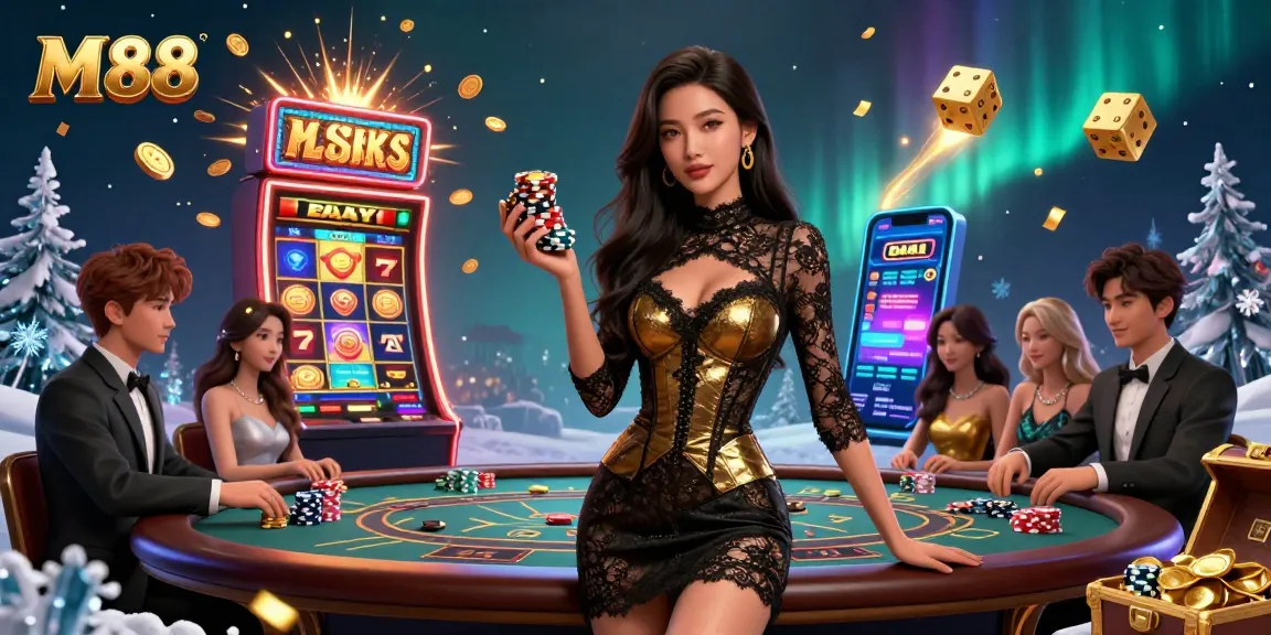 M 88 casino session showcasing a glamorous game atmosphere with rich visuals and high-stakes baccarat play.