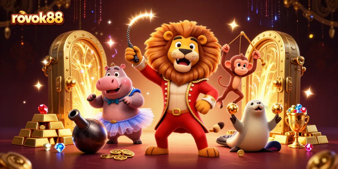 Experience exhilarating wins with rokok88 in this vibrant 3D casino illustration.