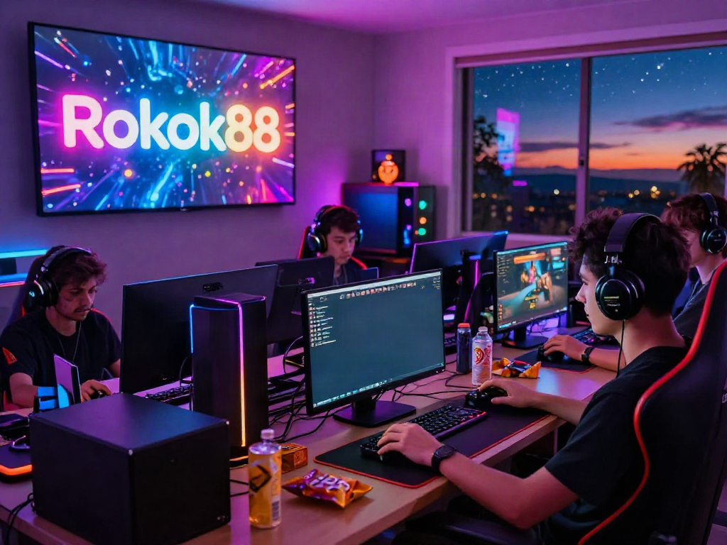 Players engaging in rokok88 login during a vibrant online gaming session.