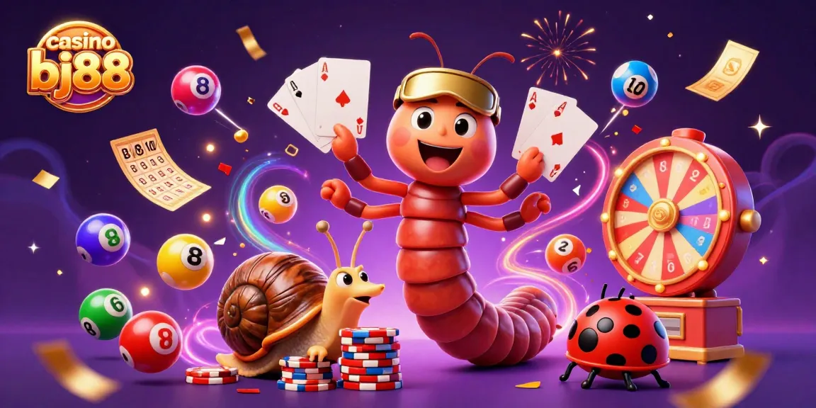 Experience excitement at casino bj88 with vibrant gaming action and festive characters.