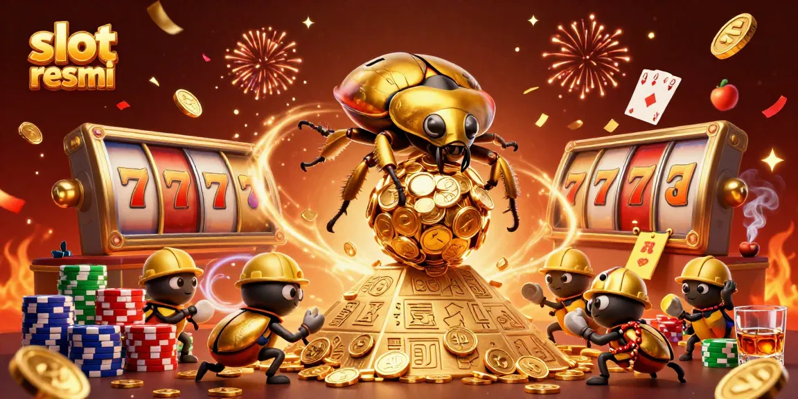 Menangkan jackpot dengan slot resmi dalam ilustrasi kasino digital yang kaya warna dan detail.
