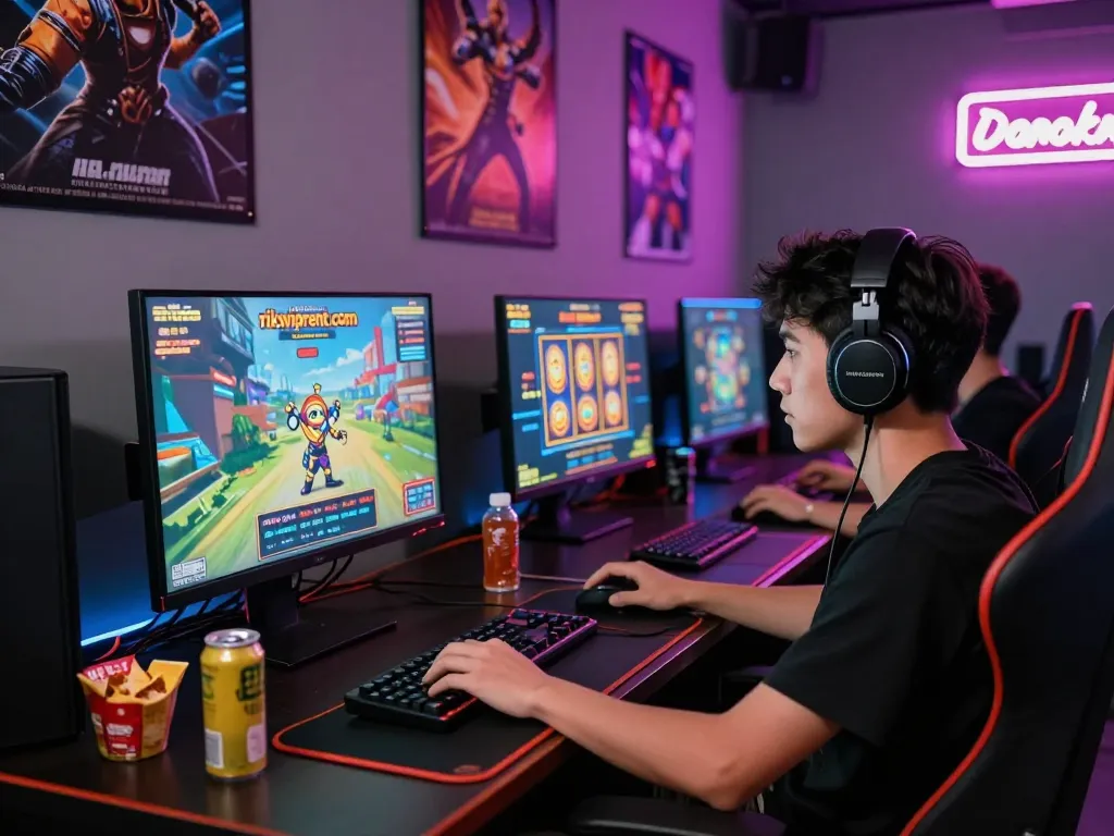 Exciting online gaming experience on https://rikviprent.com with colorful graphics and player engagement.