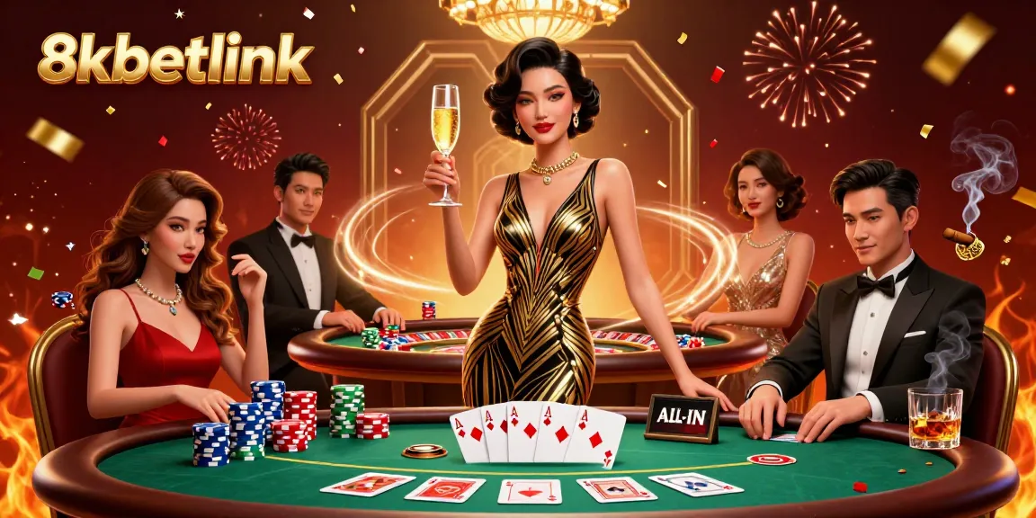 Experience thrilling action at 8xbetlink as elegant elements enhance the casino atmosphere.
