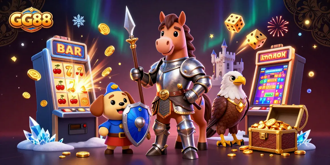 Experience the excitement of GG88 with slot machines exploding in a vibrant casino scene.