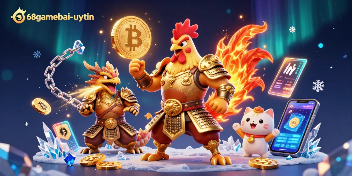 Experience the excitement of 68gamebai-uytin with vibrant 3D character action and casino elements.
